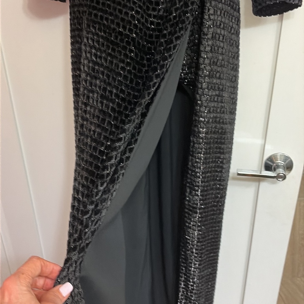 STUNNING HIGH END DESIGNER BRANDON MAXWELL Black tie gown in pristine condition - Picture 4 of 11